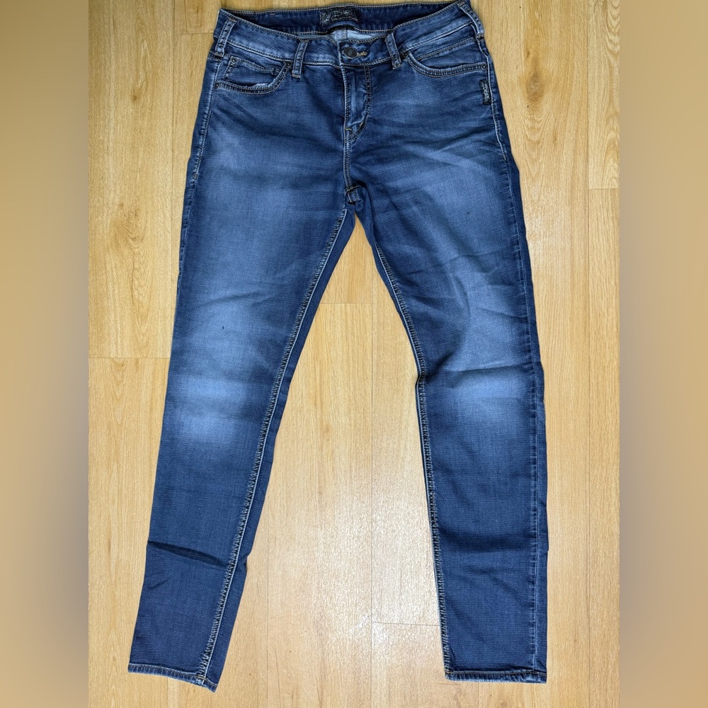 Silver Jeans Women's W30/L31 Suki High Skinny Dark Blue Jeans
